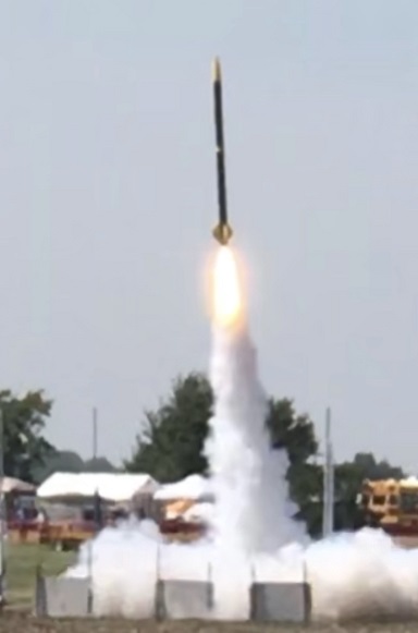 High Power Rocket Lifting Off